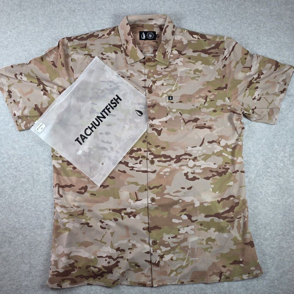 Tachuntfish MC Arid Mojiti Cami Short Sleeve Button Down Mens 4XL New